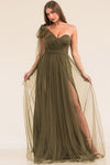 TULLE ONE SHOULDER GOWN