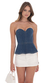 PEPLUM DENIM TOP