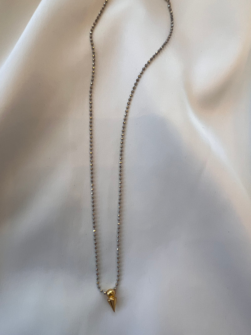 GREY STRING NECKLACE