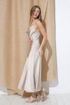 SATIN BASIC LONG DRESS