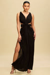 TWIST FRONT JERSEY MAXI