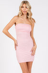 MESH BEADS MINI TUBE TOP DRESS