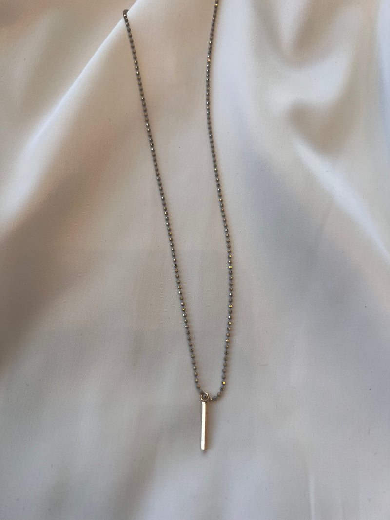 GREY STRING NECKLACE