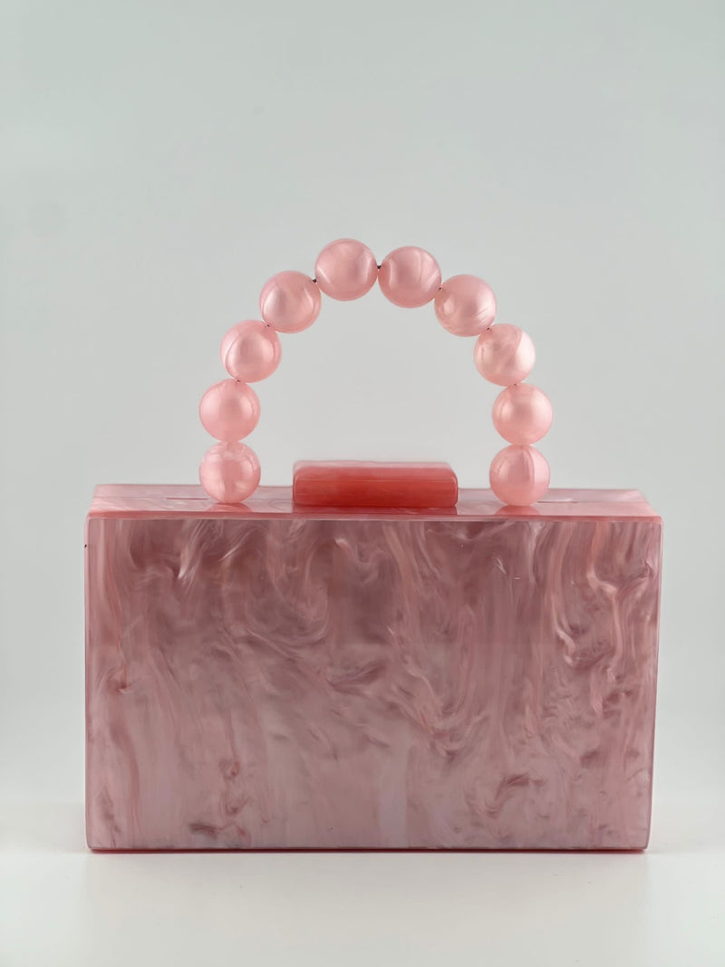CIRCLE HANDLE MARBLE CLUTCH