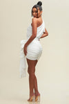 SOLID ONE S DRAPE CHAIN DRESS