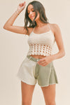 CREAM CROCHET TOP