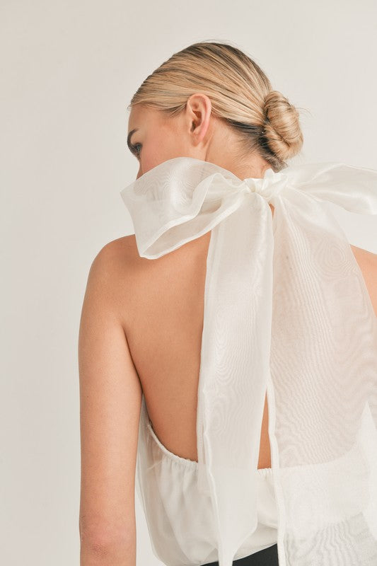 CREAM ORGANZA BODYSUIT