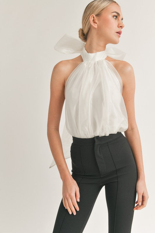 CREAM ORGANZA BODYSUIT