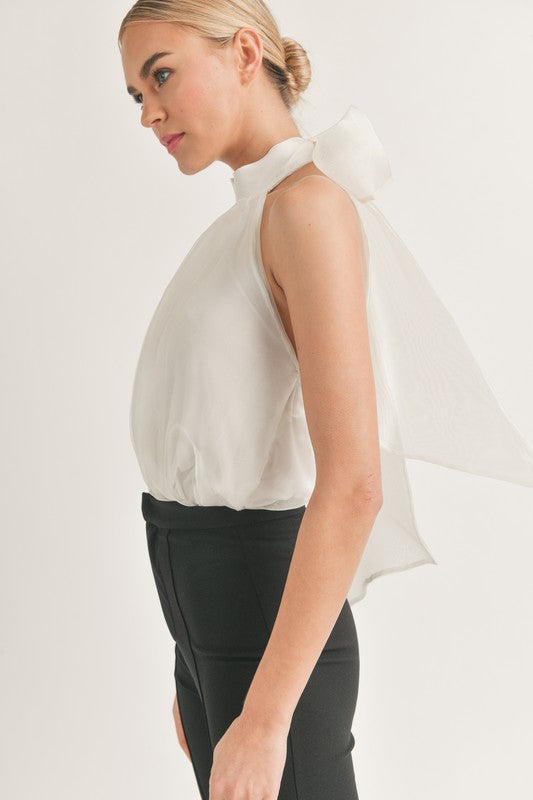 CREAM ORGANZA BODYSUIT