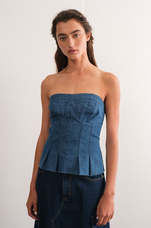 ARIYA DENIM BUSTIER