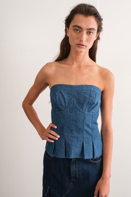 ARIYA DENIM BUSTIER