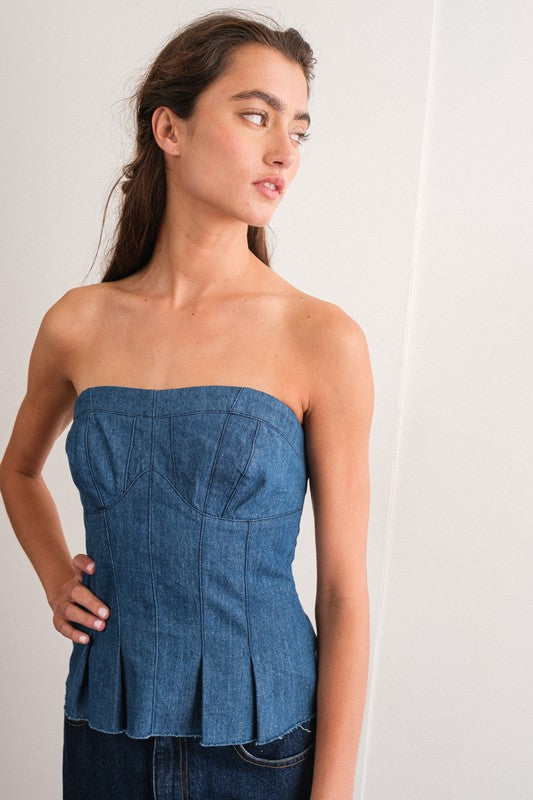 ARIYA DENIM BUSTIER