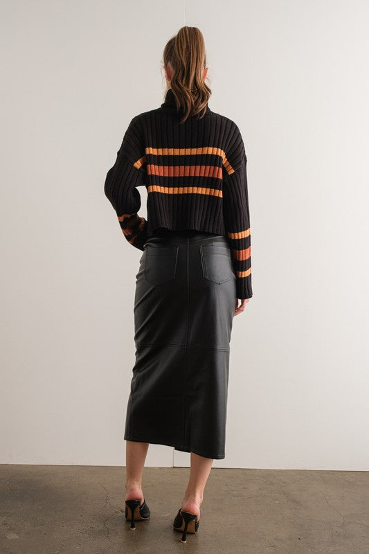 LILIANA FAUX LEATHER SKIRT