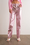 AVIANA PINK METALLIC PANTS