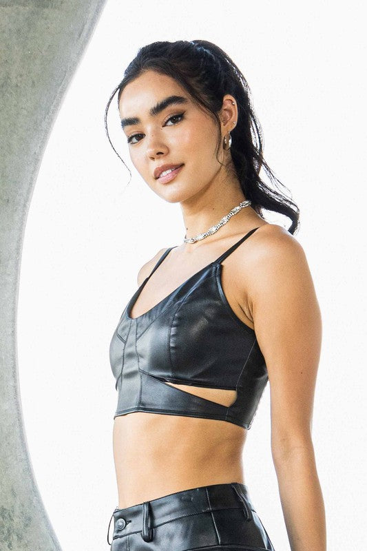 VEGAN CUT OUT BRA TOP