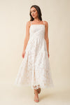WHITE FLORAL LACE MIDI