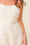 CREAM RUCHED MIDI