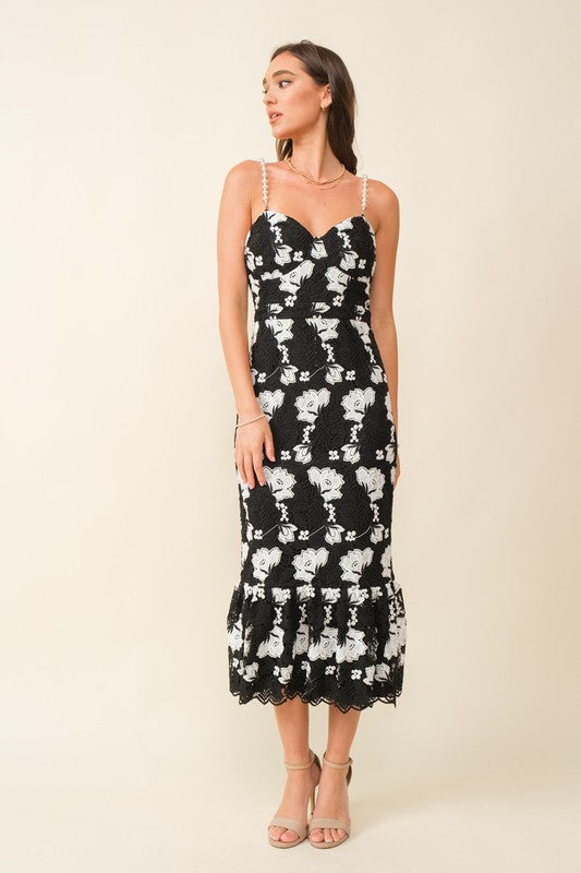 WHITE BLACK PEARL STRAP MIDI
