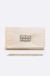 CRYSTAL ACCENT CLUTCH BAG
