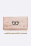 CRYSTAL ACCENT CLUTCH BAG