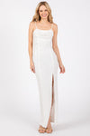 EMBELLISHED BANDEAU MIDI DRESS