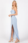 EMBELLISHED BANDEAU MIDI DRESS