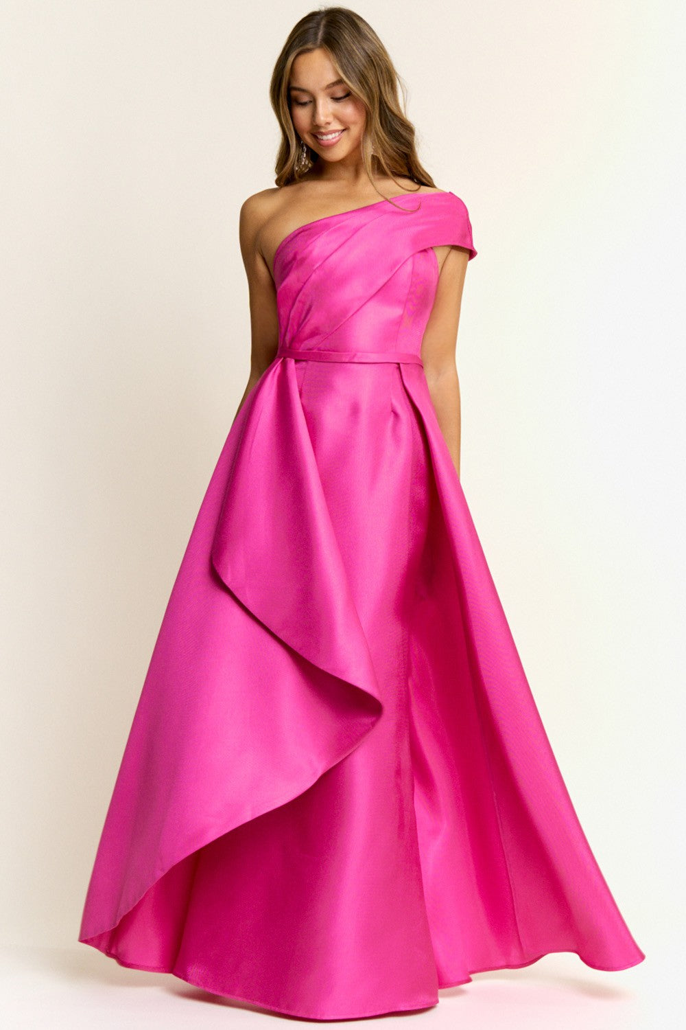 ONE SHOULDER TAFFETA 2 GOWN
