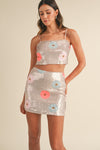 FLORAL SEQUIN SET