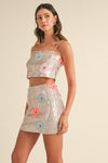 FLORAL SEQUIN SET