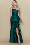 CASCADE TAFETTA GOWN