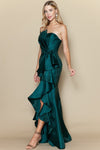 CASCADE TAFETTA GOWN