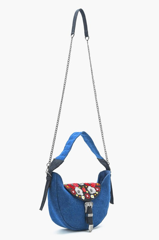 SCARLET DENIM SHOULDER BAG