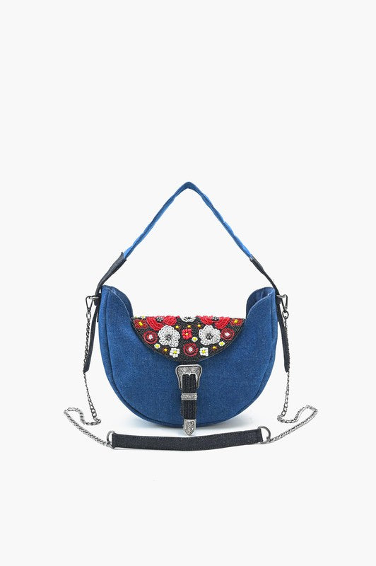 SCARLET DENIM SHOULDER BAG