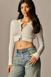 RIBBED LONG SLEEVE JACKET