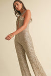 GOLD SEQUIN JUMPSUIT