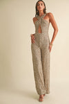 GOLD SEQUIN JUMPSUIT