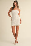 CREAM FLORAL TEXTURED MINI