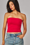 RED STRAPLESS TUBE TOP