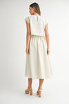 SCALLOP MIDI SKIRT SET