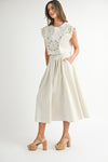 SCALLOP MIDI SKIRT SET