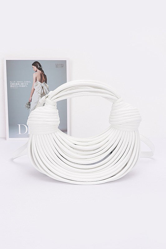 FAUX LEATHER ROPE BAG