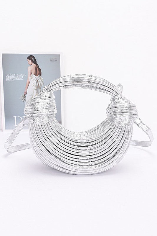 FAUX LEATHER ROPE BAG