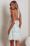 MOSAIC HALTERNECK MINI DRESS