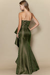 TAFFETTA RUFFLE GOWN