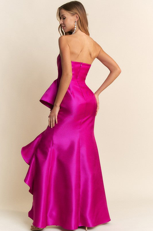 CASCADE TAFETTA GOWN