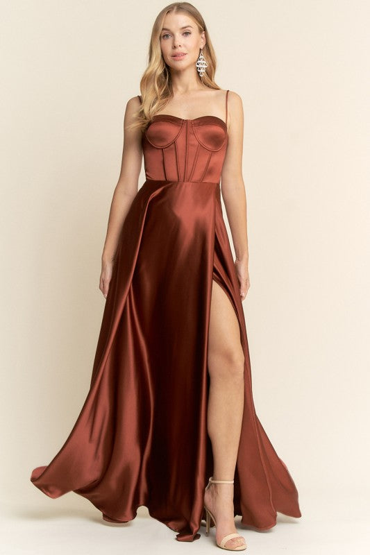CORSETTE RUST GOWN