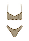 BROWN GINGHAM BIKINI