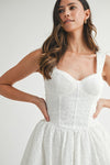 EYELET BUSTIER LACE UP MINI