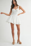 EYELET BUSTIER LACE UP MINI