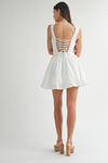 EYELET BUSTIER LACE UP MINI